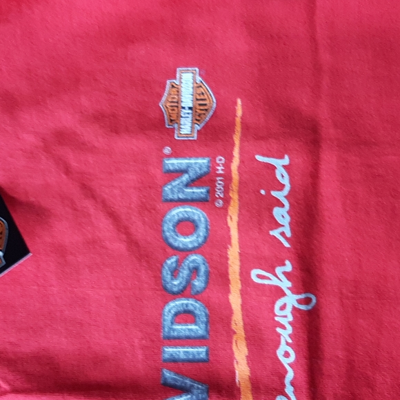 Vintage Harley-Davidson Enough Said Stockholm Sweden Red Med T-shirt - Picture 4 of 10